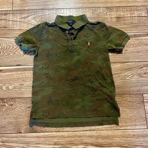 Ralph Lauren Green Camouflage Kids Polo